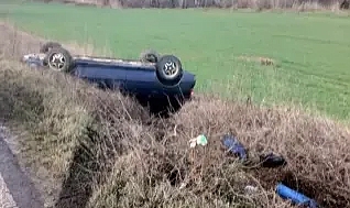 Tekirdağ'da takla atan otomobilde sürücü yaralandı