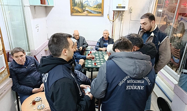 Edirne'de polisten yasa dışı bahis ve kumar denetimi