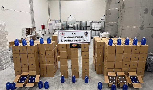 Tekirdağ'da 17 bin 815 litre etil alkol ele geçirildi