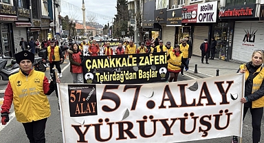 Tekirdağ'dan Çanakkale'ye '57'nci Alay Vefa Yürüyüşü' başladı