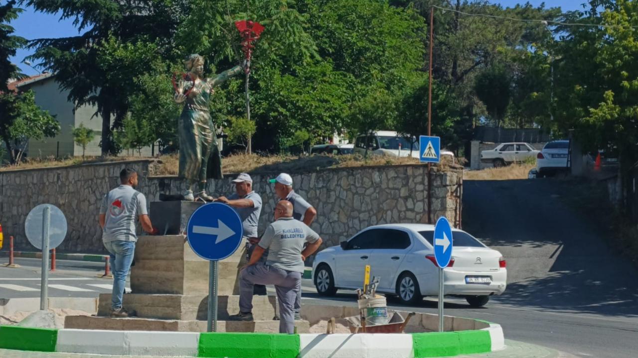 Kırklareli’nde Dikkat Çeken Heykel Çalışması