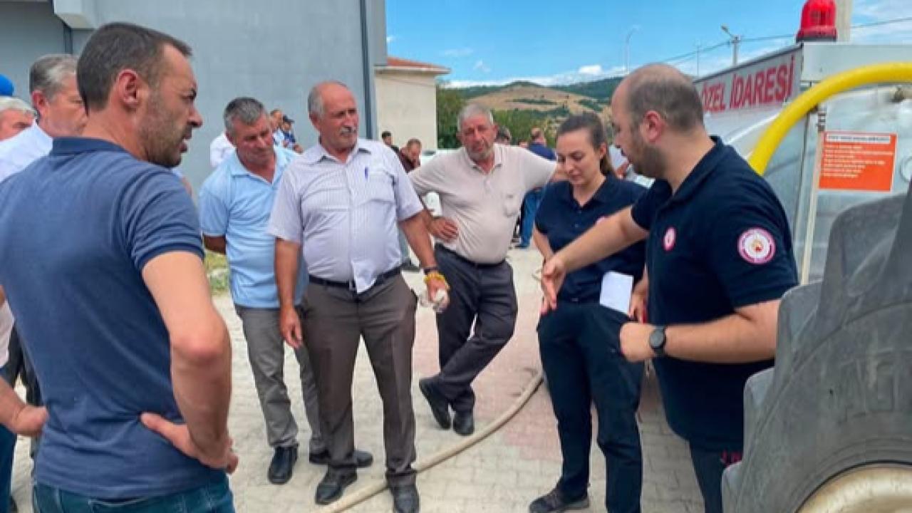 Kofçaz'da Muhtarlara Yangın Söndürme Tankeri Eğitimi Verildi